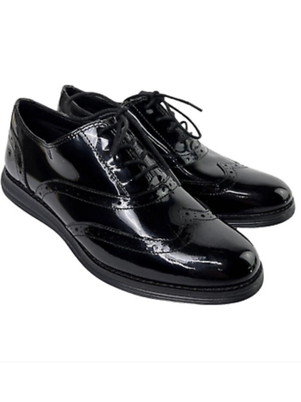 Cole Haan Original Grandwing, black patent shoes